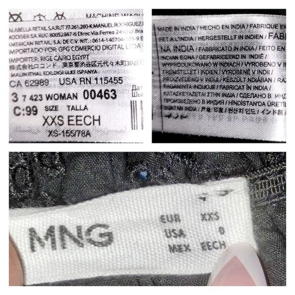 Mango Black Open Work Eyelet Halter with Ruffle Hem Dress - Picture 11 of 12